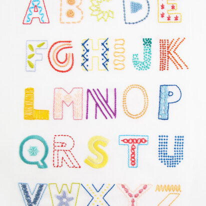 Stitch Alphabet  in DMC - PAT0150 -  Downloadable PDF