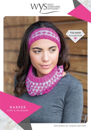 Harper Cowl & Headband in West Yorkshire Spinners Wensleydale Gems Hanks - WYS90994 - Downloadable PDF