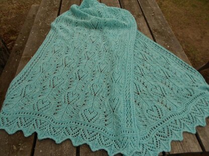 Hidden Hearts Lace Shawl