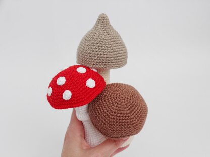 Crochet mushrooms amigurumi pattern Fall crochet pattern