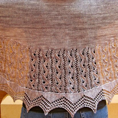 The Silver Spring Long Wingspan Lace Shawl