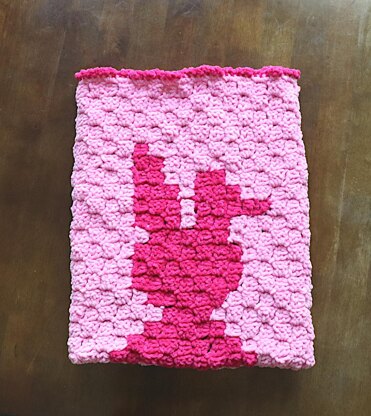 C2C Crochet Bunny Baby Blanket
