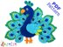 Peacock crochet applique pattern