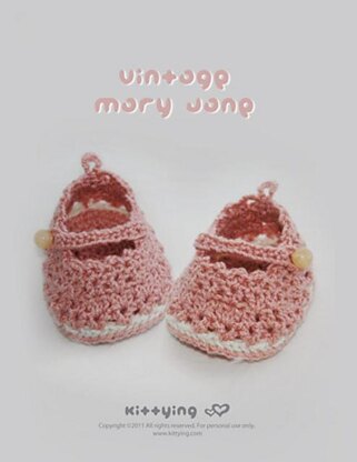 Vintage Mary Jane Baby Booties