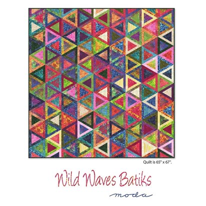 Moda Fabrics Wild Waves Batiks Quilt - Downloadable PDF