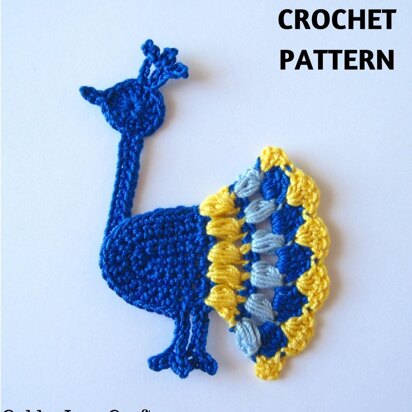 Peacock Applique Crochet Pattern