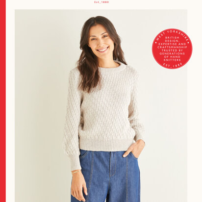 Round Neck Jumper in Sirdar Cotton DK - 10251 - Downloadable PDF