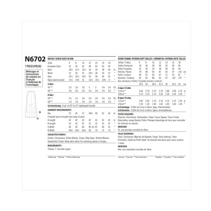 New Look N6702 Misses' Skirts N6702 - Paper Pattern, Size A (6-8-10-12-14-16-18)