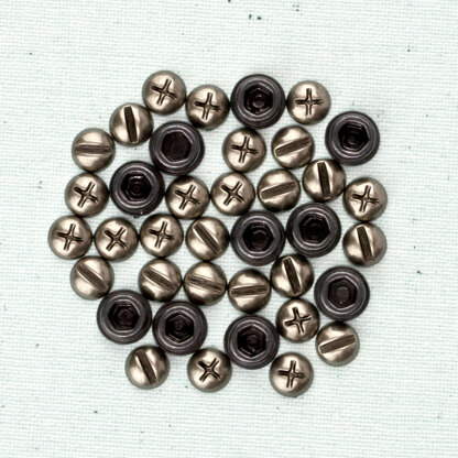 Prima Marketing Junkyard Findings Metal Trinkets - Screw Heads 34/Pkg