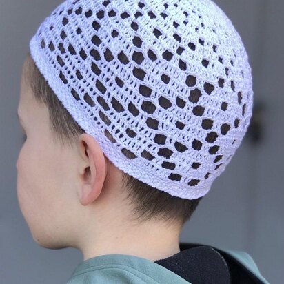 Summer crochet skull cap for men