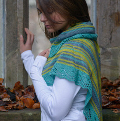 Crescent Shawl in The Fibre Co. Canopy Fingering - Downloadable PDF