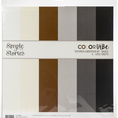 Simple Stories Color Vibe Double-Sided Paper Pack 6/Pkg - Basics