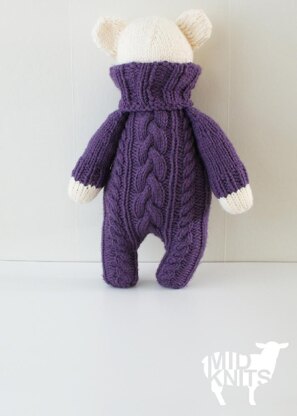 Cable Knit Teddy Bear Stuffie (2015021)