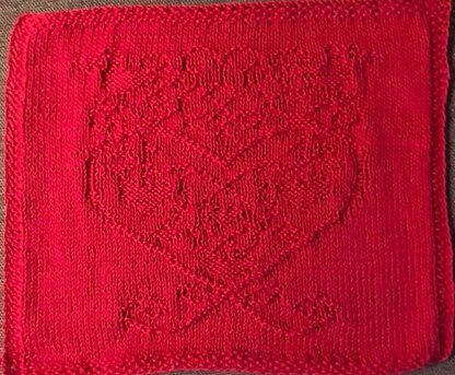 Vallentins hjerte/Vallentin´s heart klud/dishcloth