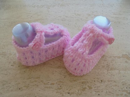 Baby Pink T Bar Shoe