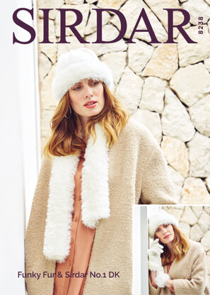 Gloves, Hat & Scarf in Sirdar Funky Fur & Sirdar No.1 - 8238 - Downloadable PDF