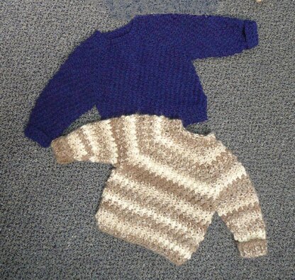 Crochet Raglan Sleeve Baby Sweater