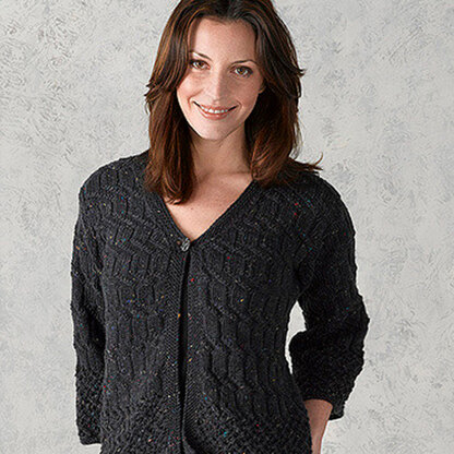 309 Watered Steel Cardigan - Knitting Pattern for Women in Valley Yarns Williamstown 