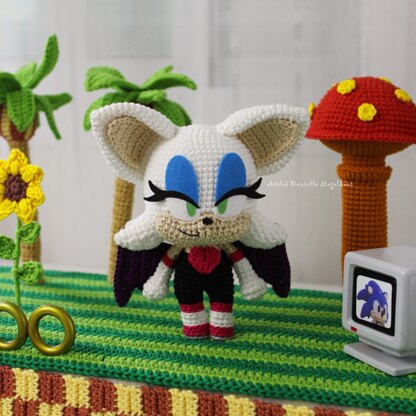 Rouge the Bat Amigurumi Pattern – PDF Digital Download (English)