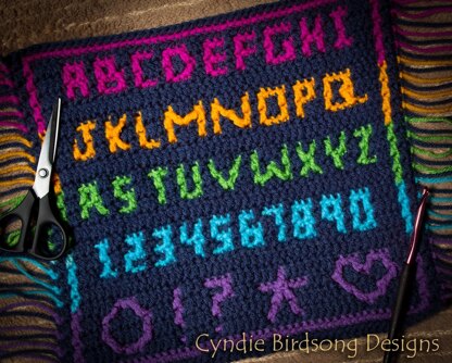 Overlay Mosaic Crochet Square - Basic Alphabet