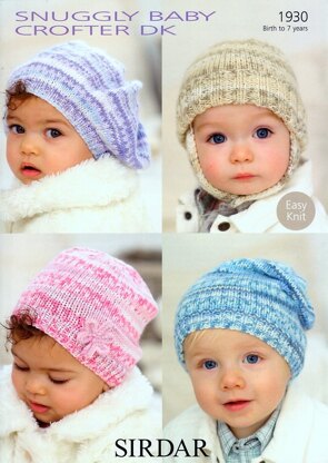 Baby's and Child's Hats in Sirdar Snuggly Baby Crofter DK - 1930