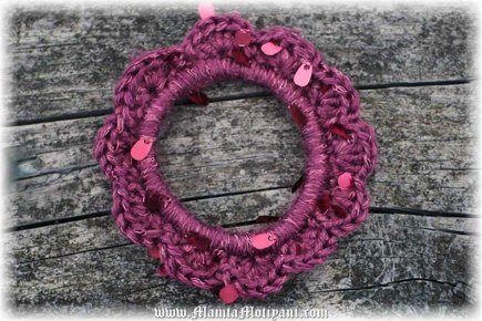 Flora Bangle Crochet Bracelet Pattern Boho Jewelry #3