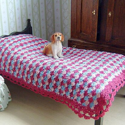 1:12th scale Tri-colour bedspread