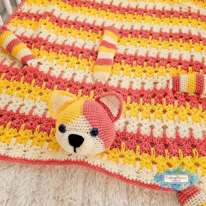 3in1 Calico Cat Baby Blanket Pattern