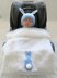 Baby Boy Bunting Bunny Car Seat Blanket & Hat