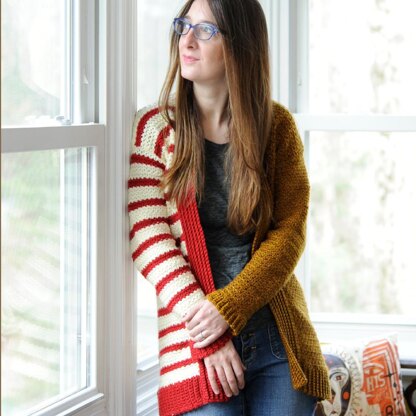 Stripe Blocked Cardigan