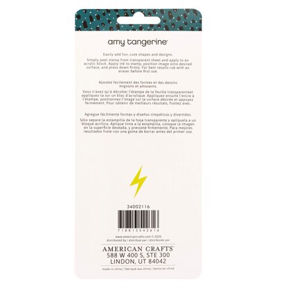 American Crafts Amy Tangerine - Brave + Bold Clear Stamps