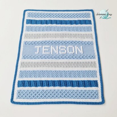 Personalised Post & Bobble Baby Blanket