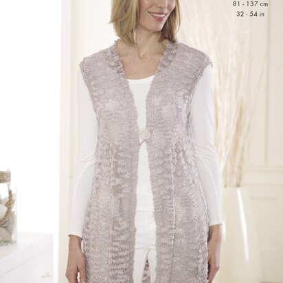 Smock Tunic & Matching Gilet in King Cole Opium Palette & Opium - 4669 - Downloadable PDF - knitting pattern