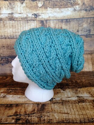 Slouchy Cabled Hat