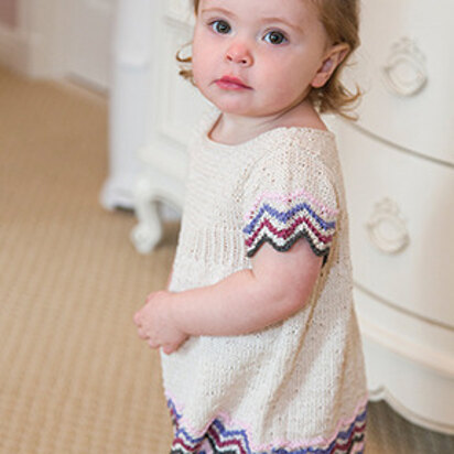 Chevron Empire Dress in Tahki Yarns Cotton Classic Lite