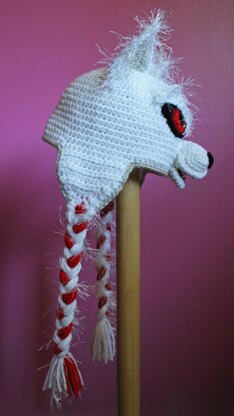 Wolf Beanie with Earflaps & Braids