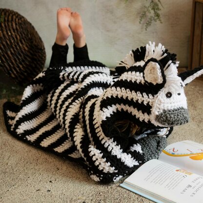 Hooded Zebra Blanket