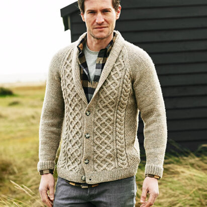 Mens V Neck & Shawl Neck Cardigans in Stylecraft Highland Heathers Aran - 9876 - Downloadable PDF