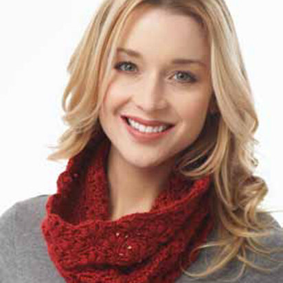 Lacy Cluster Cowl in Caron Simply Soft - Downloadable PDF