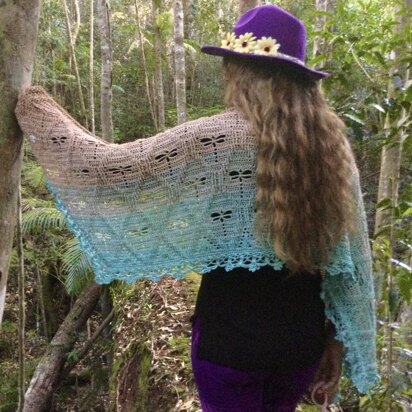 Rainforest Dragonflies Shawl