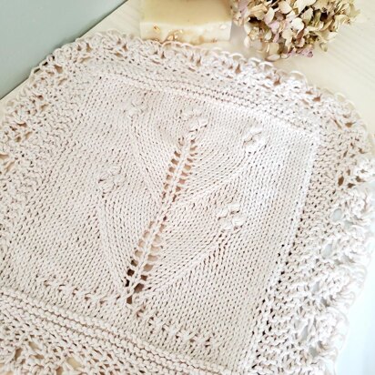 Yarrow Cotton Lace Face Cloth