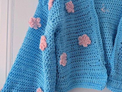 Crochet Cherry Blossom Cardigan Bolero Pattern
