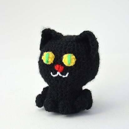 Black Cat Amigurumi Pattern, Black Cat Crochet Pattern