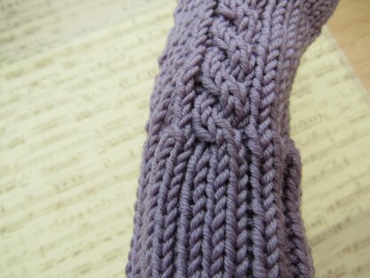 Cable and Lace Mittens