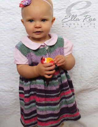 Bunty Dress in Ella Rae Phoenix DK Prints - ER21-02 - Downloadable PDF