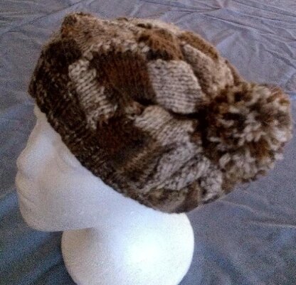 EZ Stockinette Stitch Entrelac Hat