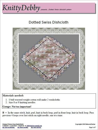 Dotted Swiss Dishcloth