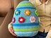 Easter Colorful Egg Pillow Stripes Flowers No Sew