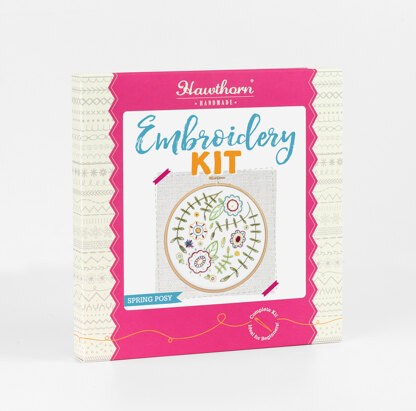 Hawthorn Handmade Spring Posy Contemporary Embroidery Kit - 16cm