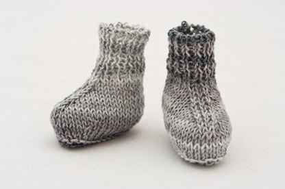 Flat Knitted Tiny Baby or Doll Socks